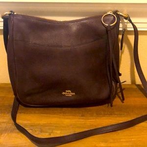 Coach Shoulder bag burgundy/brown soft leather
